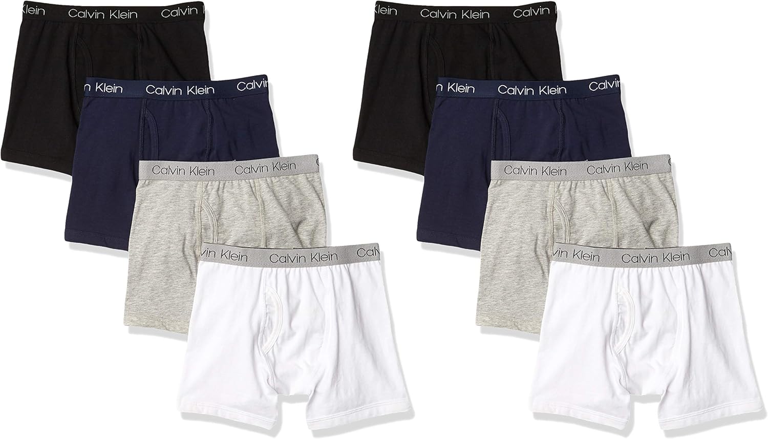 Calvin Klein Boys' Underwear Eight Pack Boxer Briefs for Comfort