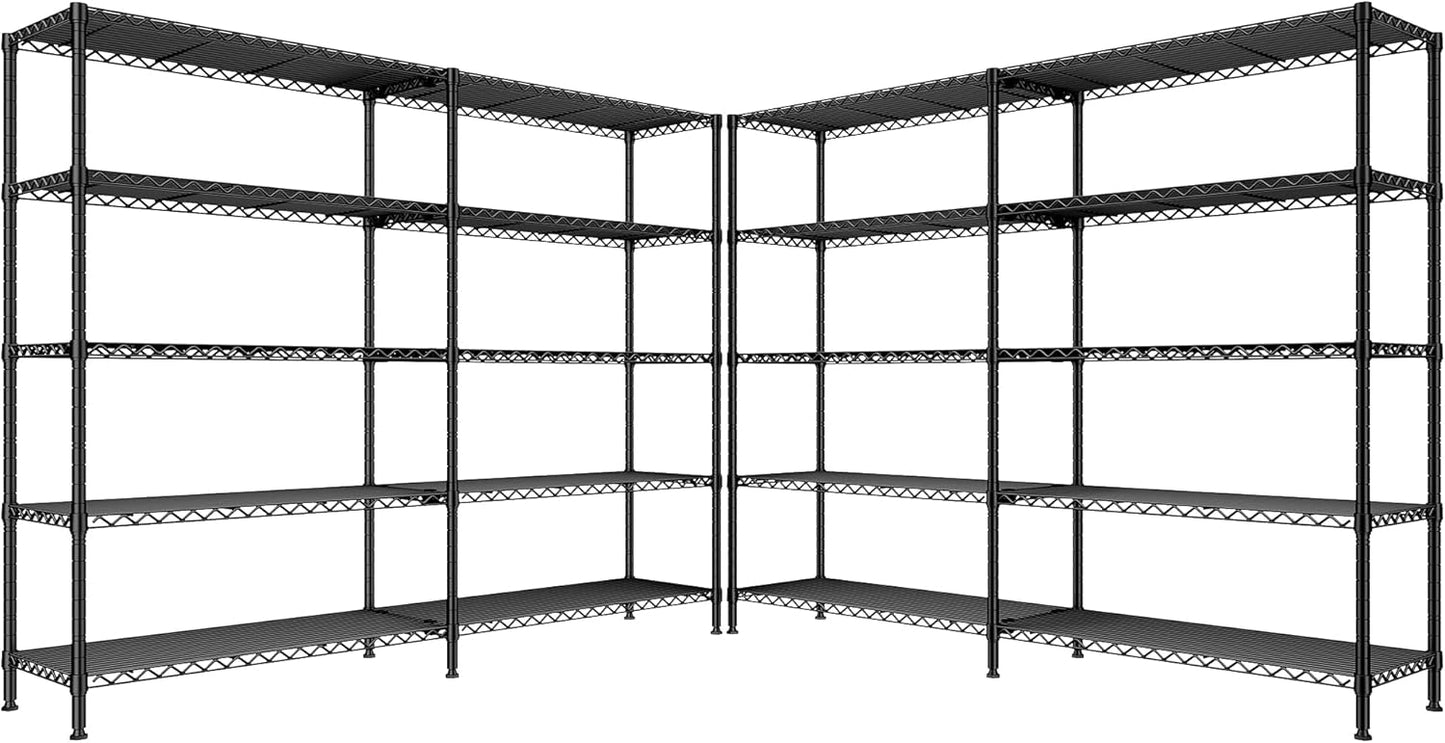 5-Tier Heavy Duty Metal Wire Shelves for Ultimate Storage