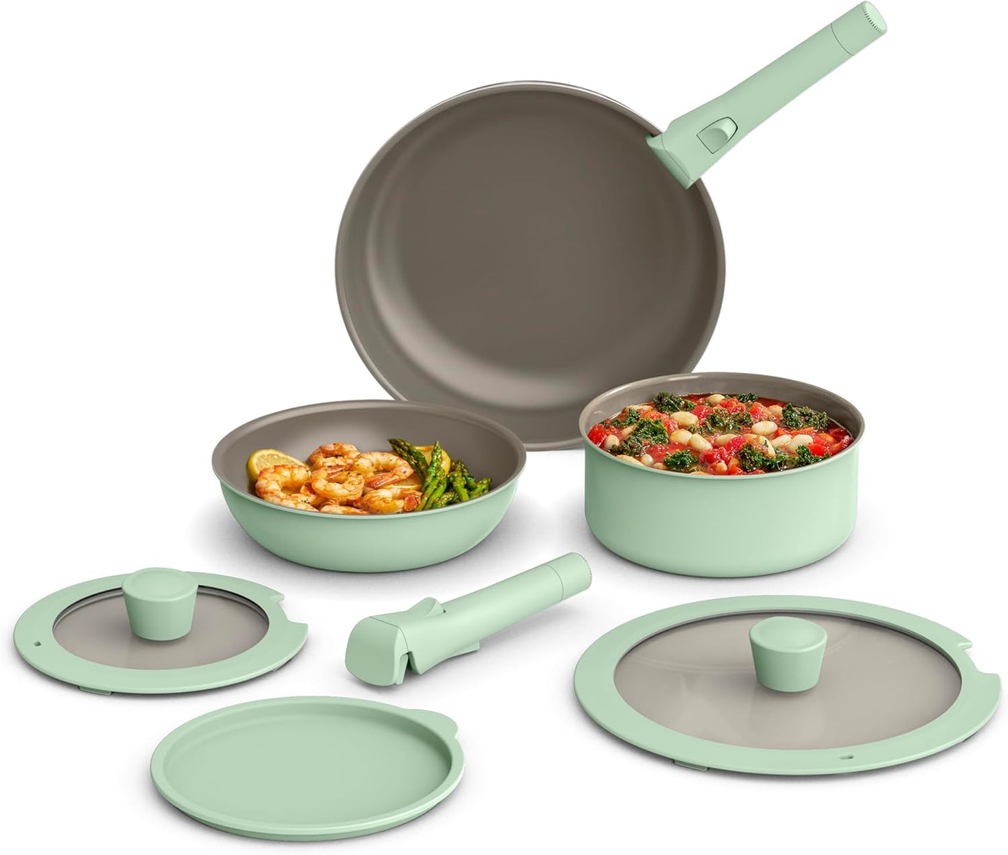 Bella 8 Piece Removable Handle Cookware Set for Every Kitchen