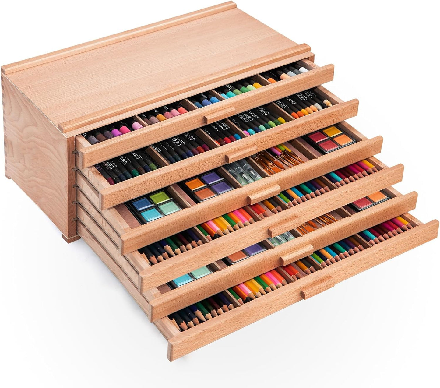 Falling in Art 6 Drawer Artist Supply Storage Box for Organizing