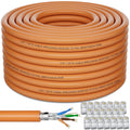 Cat 7 Outdoor Ethernet Cable 328ft/100M - Triple Shielded, Waterproof