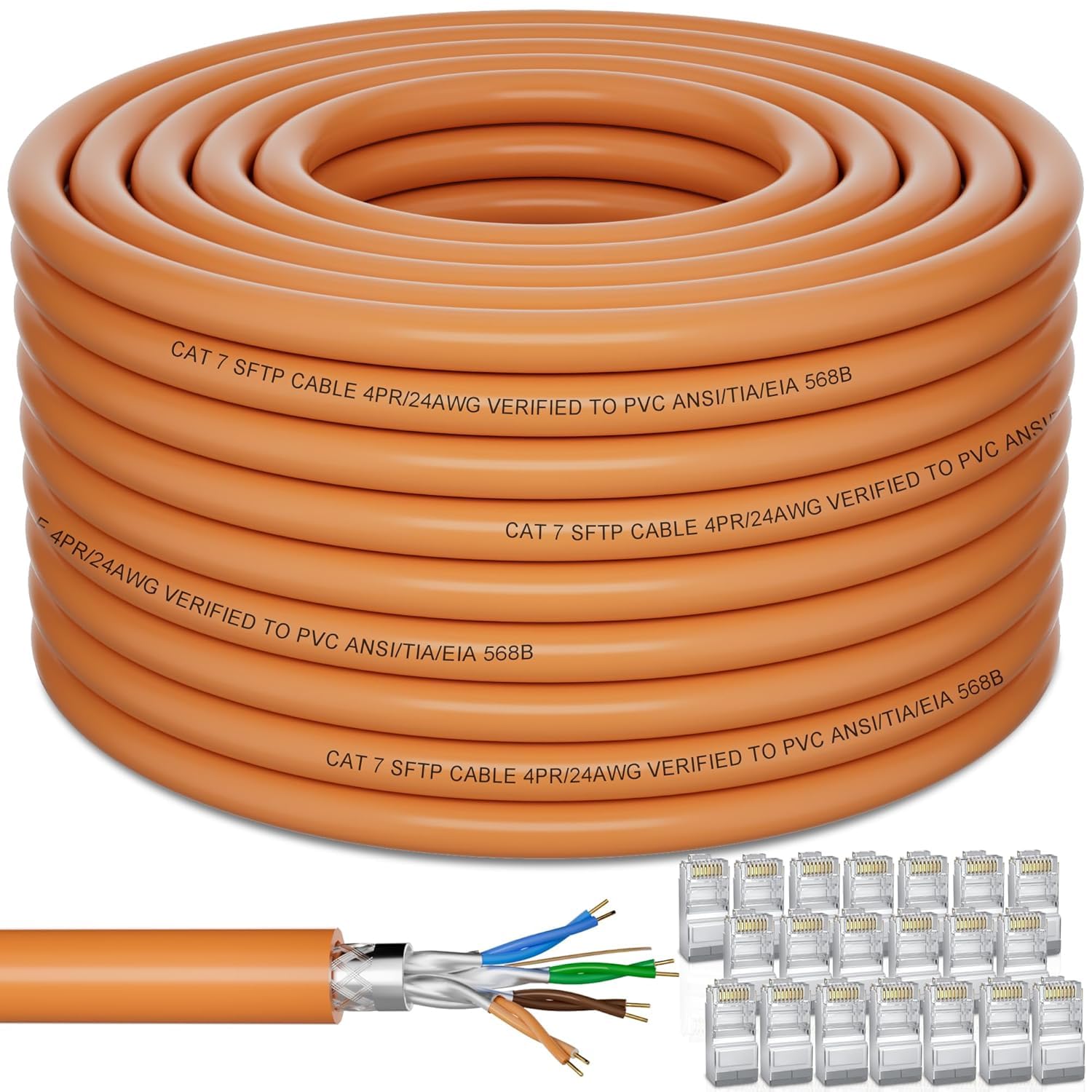 Cat 7 Outdoor Ethernet Cable 328ft - Heavy Duty Networking Solution