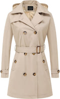 Stylish US Women's Double-Breasted Trench Coat for Timeless Fashion