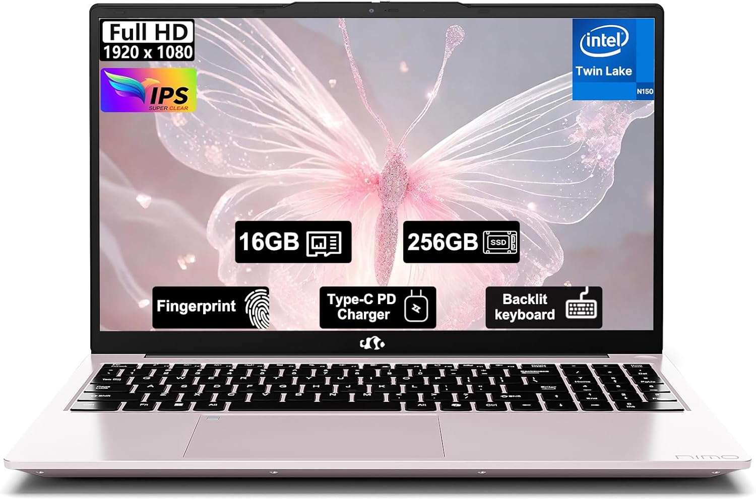 NIMO 15.6 Student Laptop with 13th Gen Intel N150 and 16GB RAM