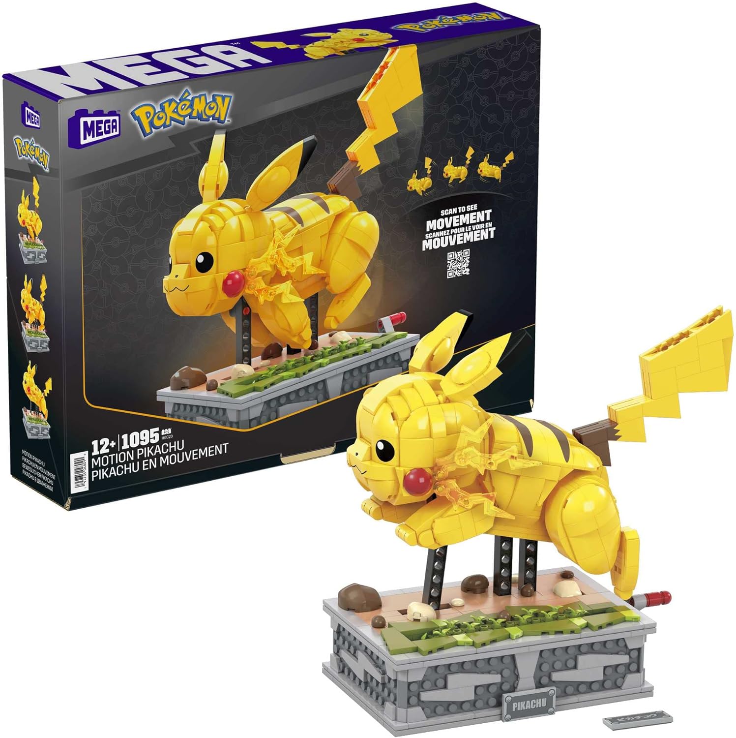 MEGA Pokemon Building Toys Set with Motion Pikachu for Adults