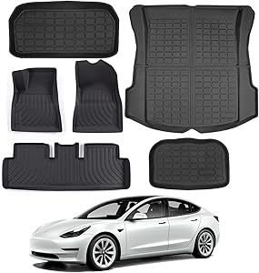 KIKIMO Tesla Model 3 Floor Mats for All-Weather Protection