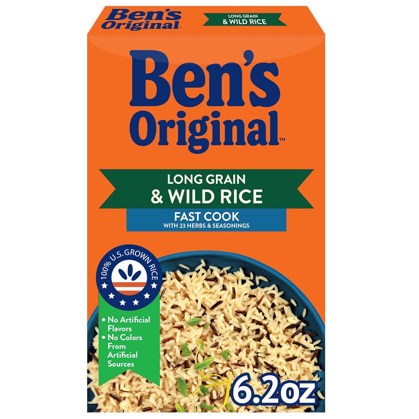BEN'S ORIGINAL Long Grain and Wild Rice Fast Cook Mix, 12 Pack