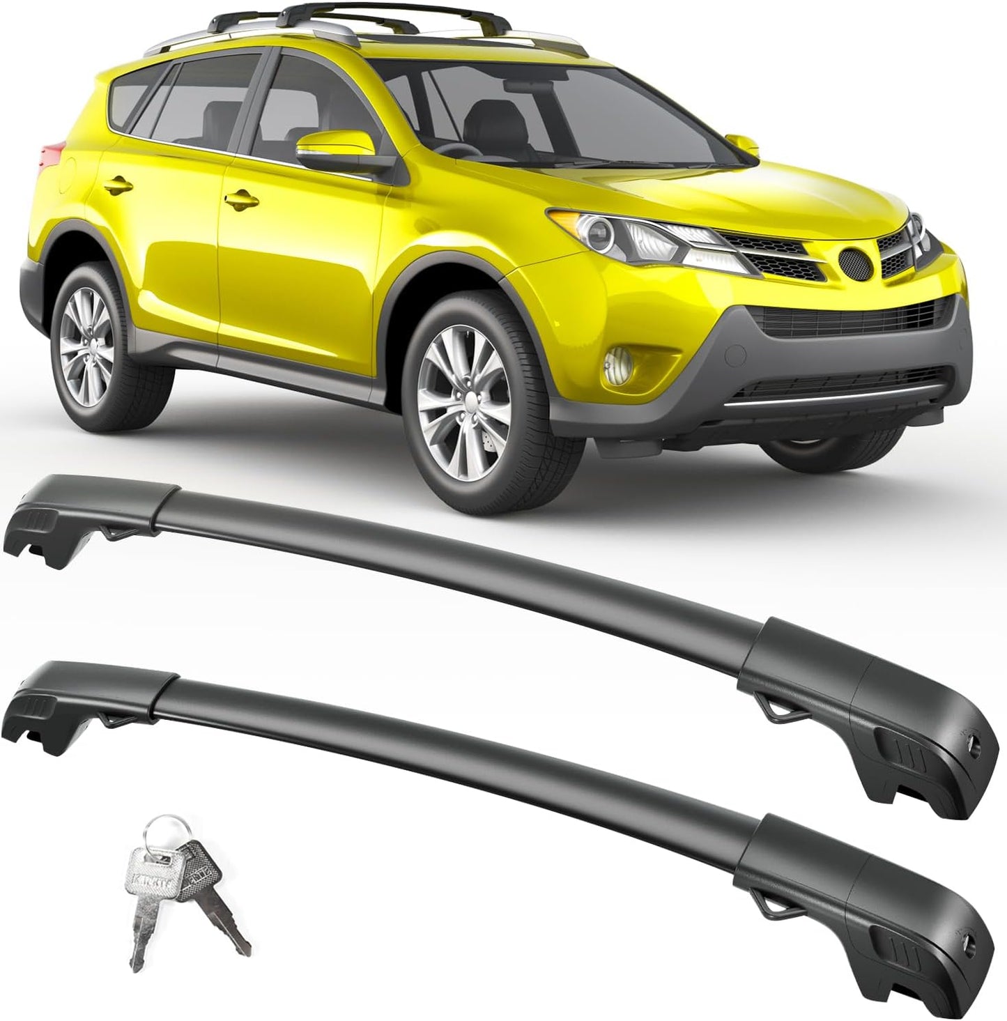 FengYu Lockable Roof Rack Cross Bars for Toyota RAV4 2013-2018