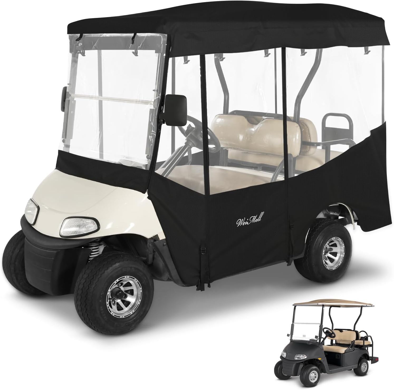Golf Cart Enclosure for EZGO RXV 4 Passenger Waterproof Cover