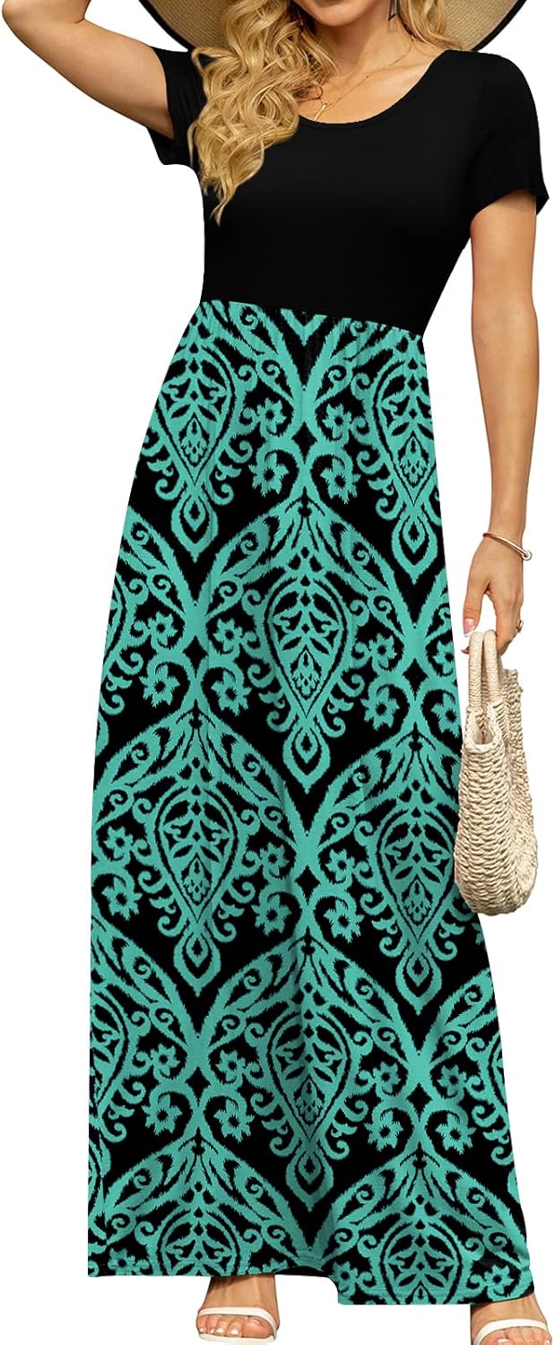 DB MOON Womens Summer Maxi Dress with Pockets for Any Occasion