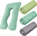 3 Pcs U-Shaped Pregnancy Pillow Cover for Comfort and Support