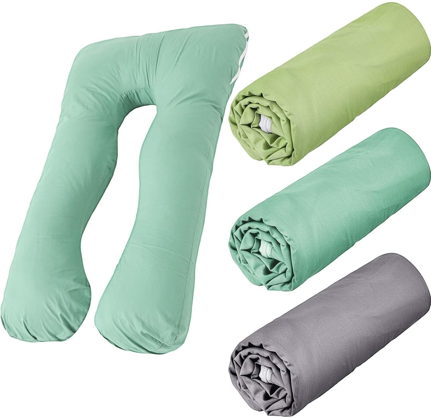 3 Pcs U-Shaped Pregnancy Pillow Cover for Comfort and Support