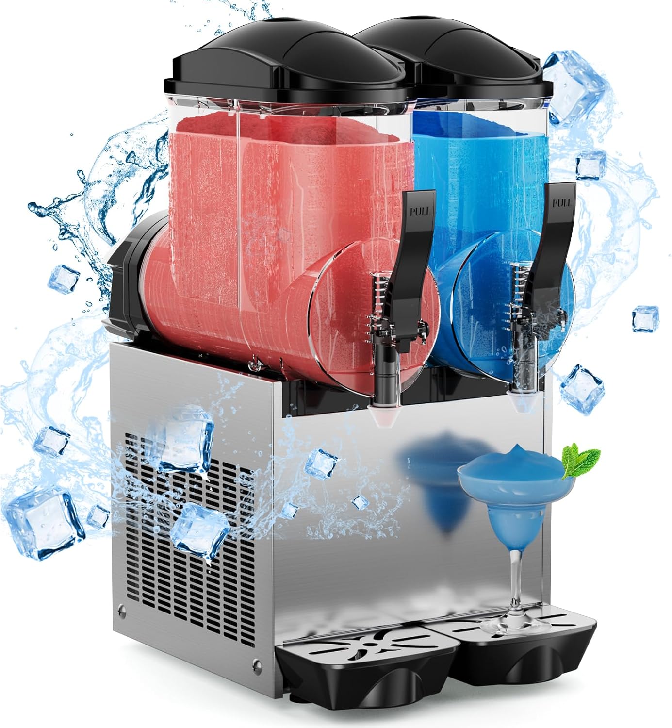 Mirfee 30L Commercial Margarita Machine - Automatic Cleaning, 1050W Power