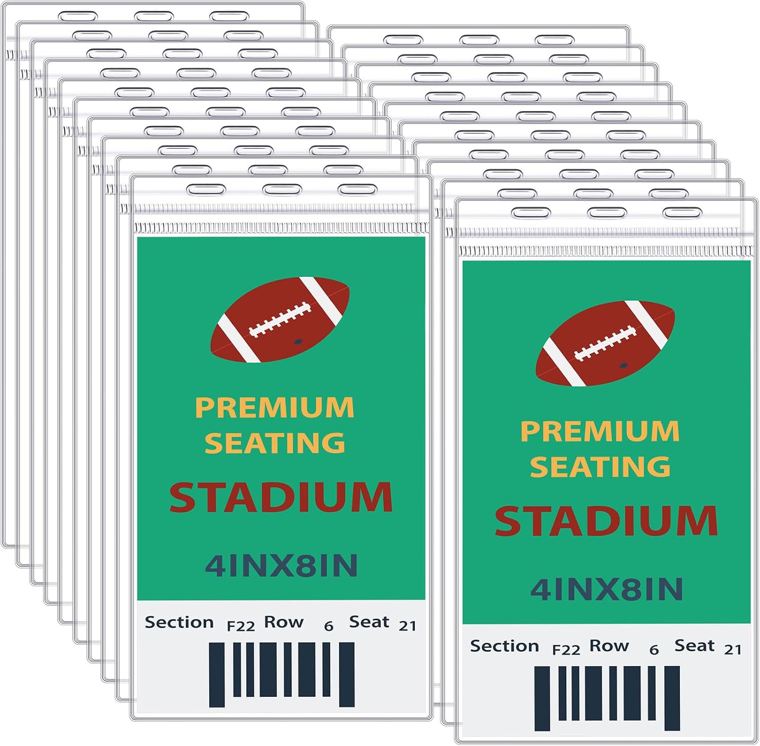 200 Pcs 4 x 8 Inch Plastic Badge Holder for Events and More