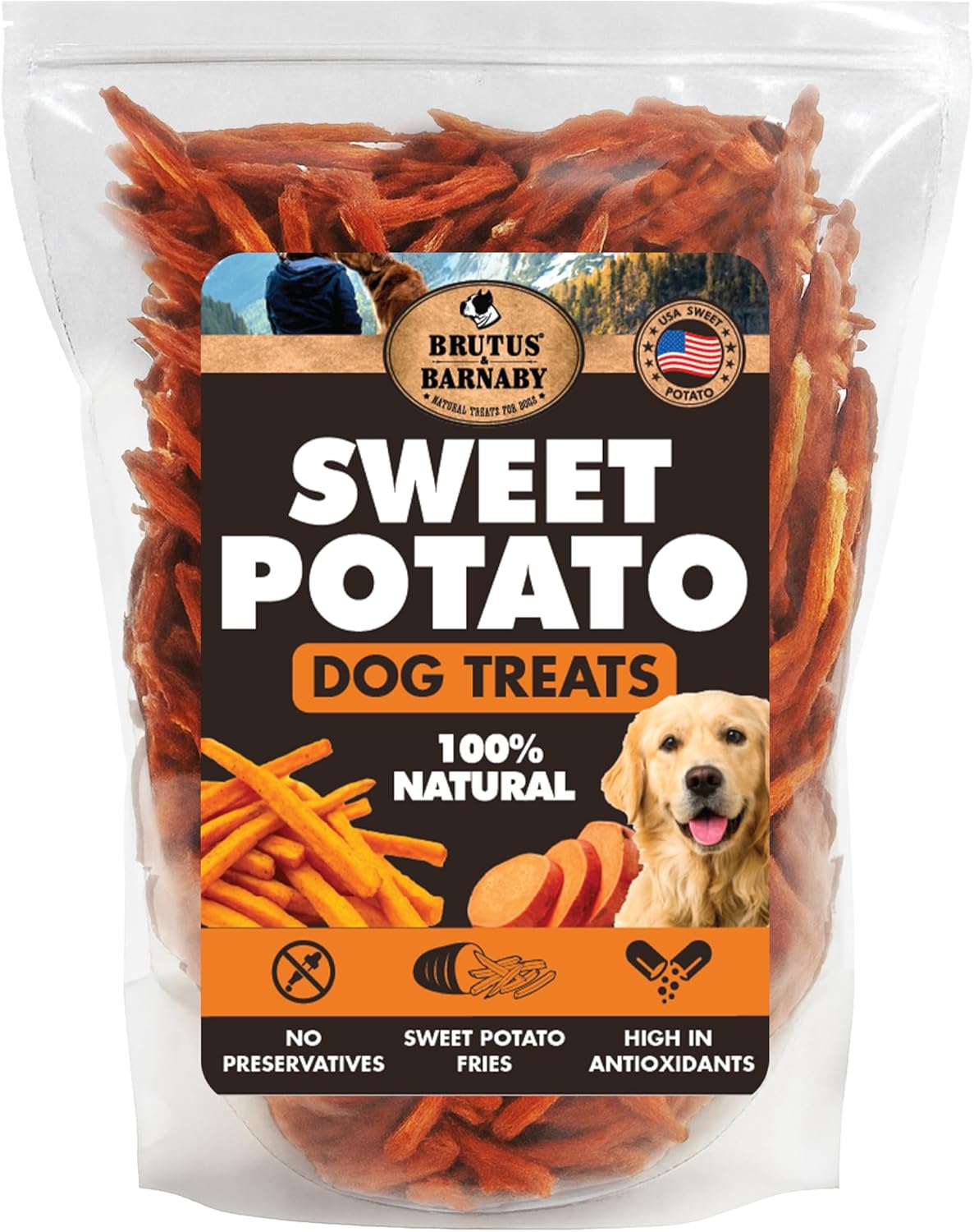 Dehydrated Sweet Potato Dog Treats - Grain Free & Gluten Free