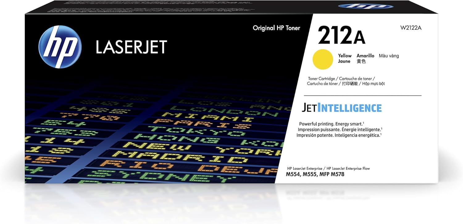 Vibrant Yellow Toner for HP LaserJet M554/M555