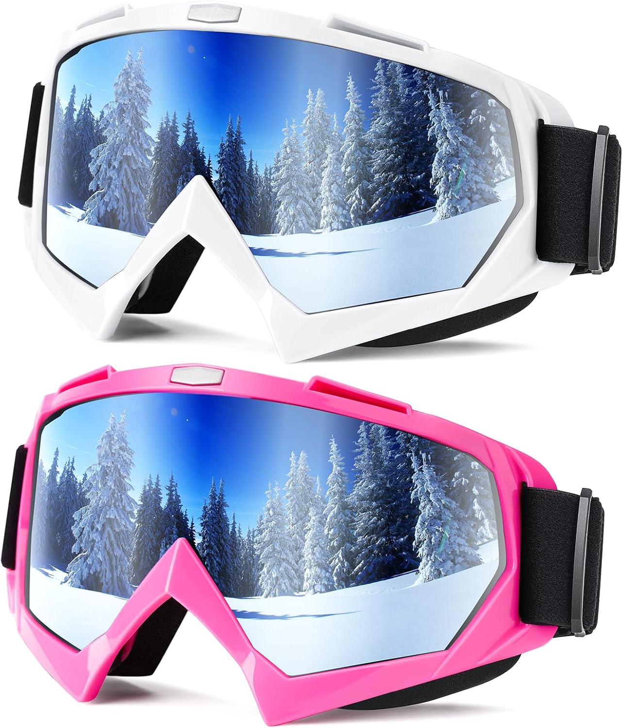 Braylin Ski Goggles 2-Pack - Wide View for All