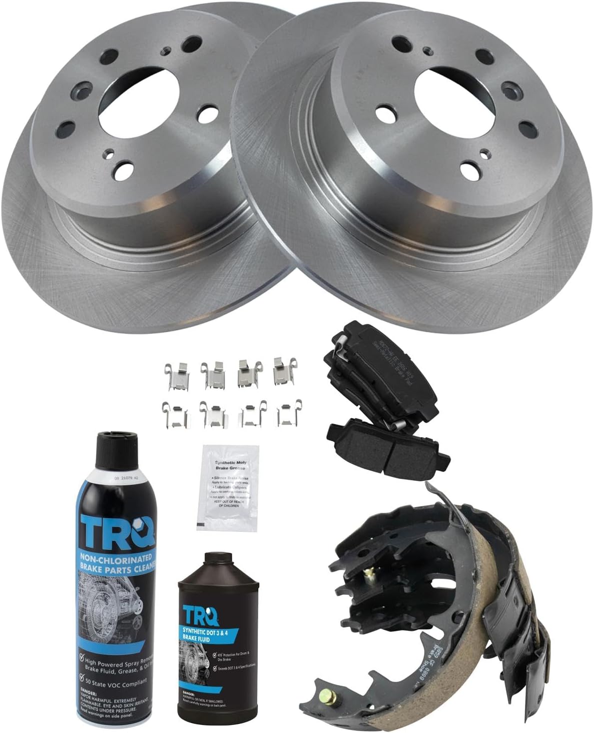 TRQ Rear Brake Pad & Rotor Kit for 1998-1999 Toyota Avalon