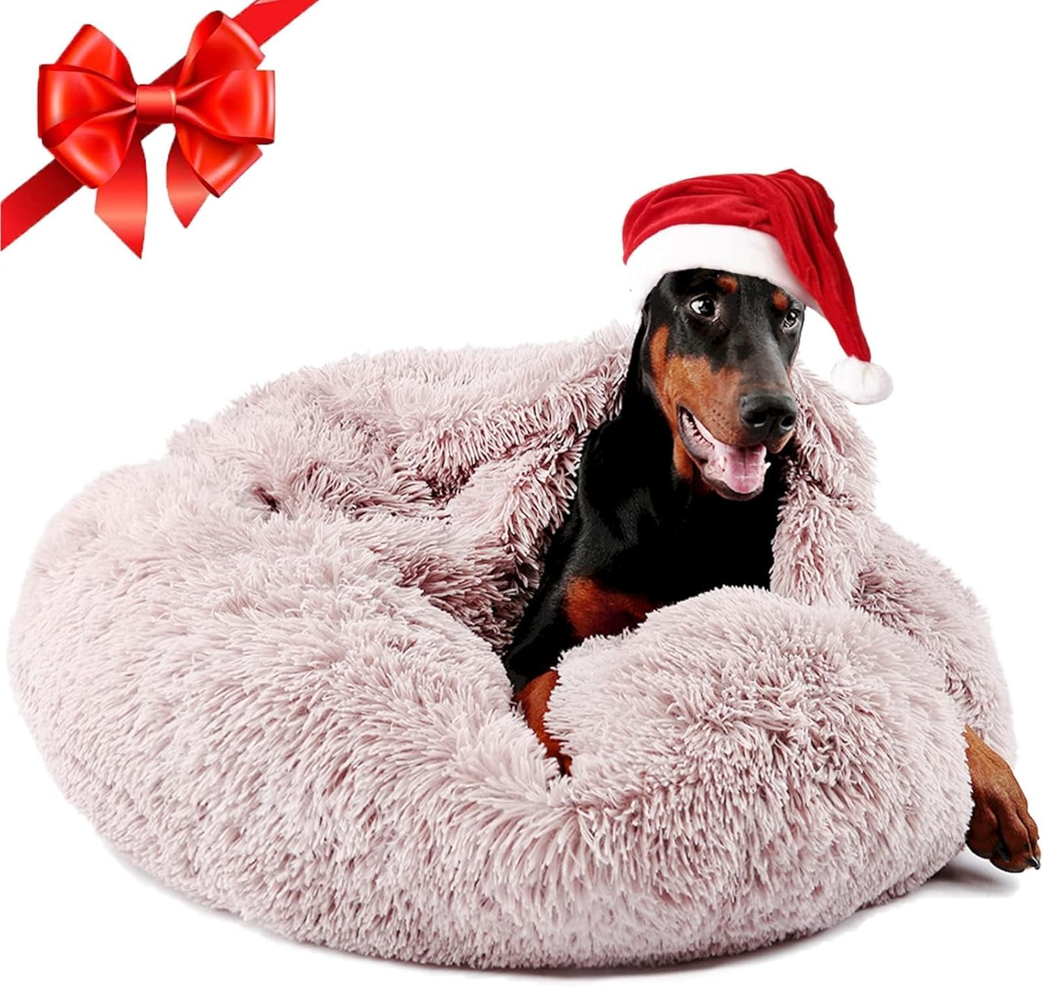 Himax Dog Beds for Large Dogs with Attached Blanket for Comfort