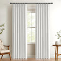 100% Blackout Shield Bright White Pinch Pleated Curtains 84 in - Full