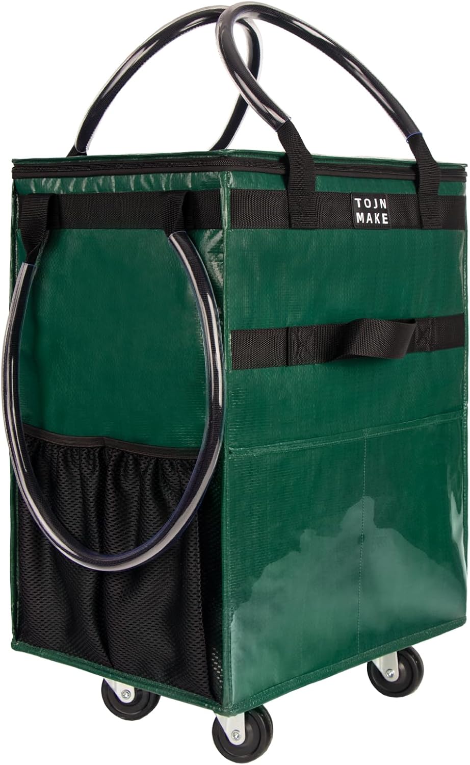 Reusable Grocery Bag On Wheels with 8 Pockets for Easy Transport