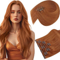 Copper Clip in Hair Extensions 16in - Real Human Hair Remy 350g