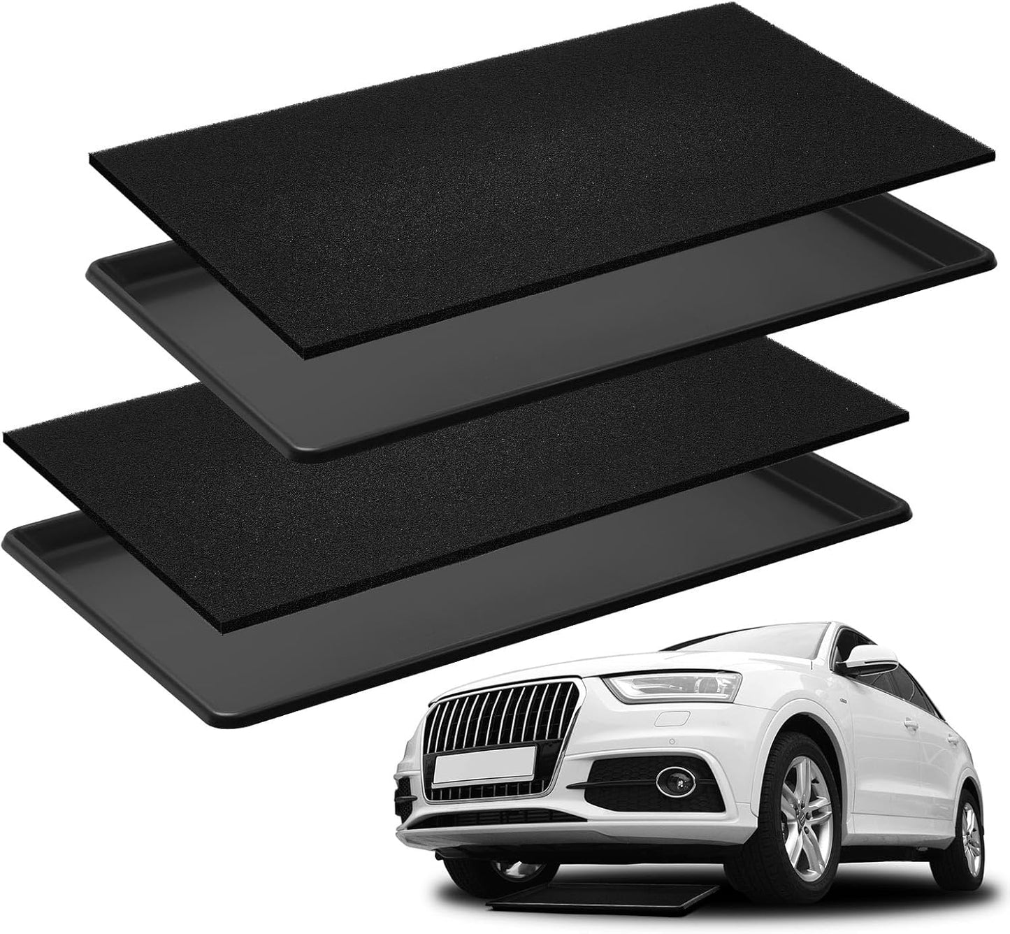 Uiifan Oil Drain Drip Pan Set with No Splatter Pad for Cars