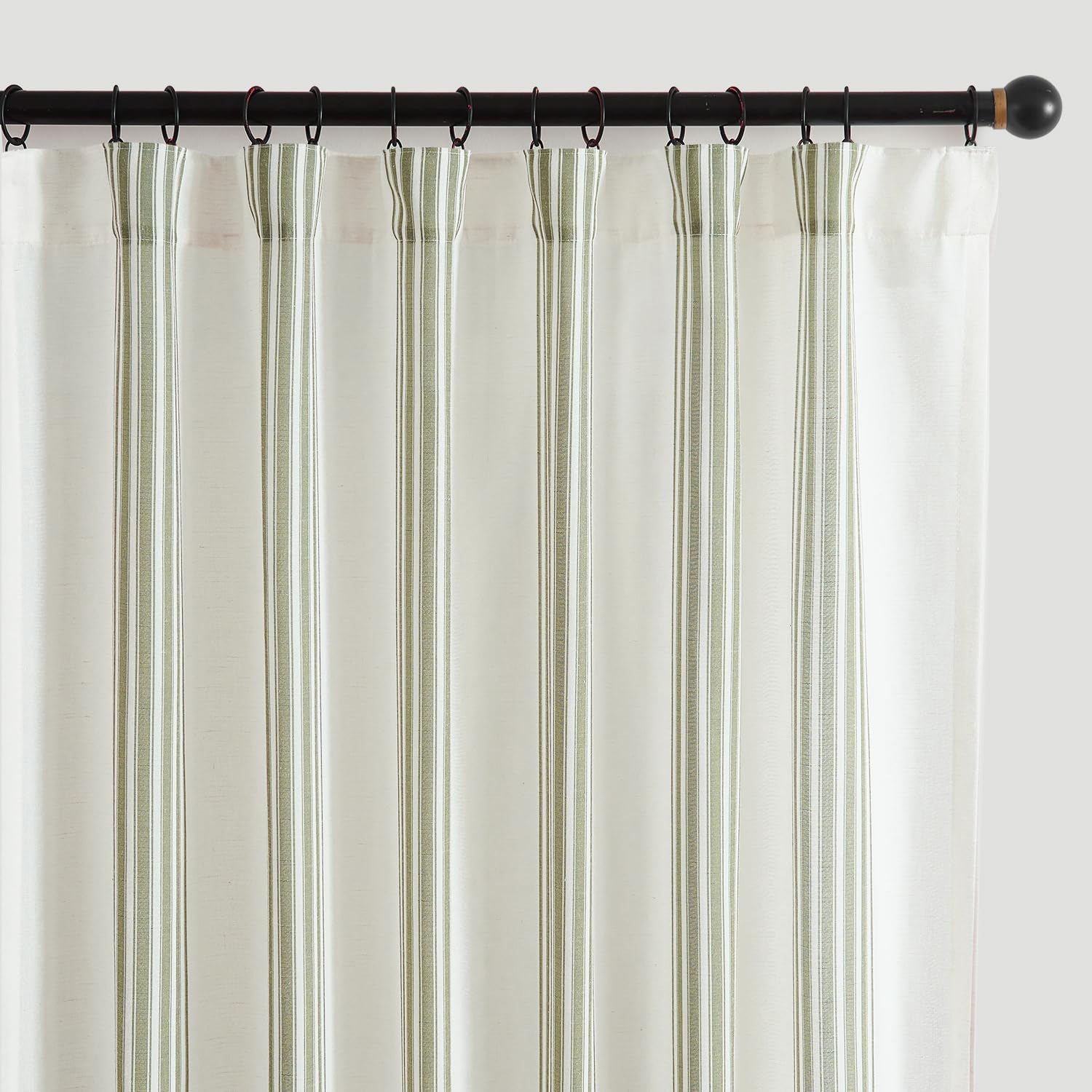 Striped Linen Blend Curtains for Living Room and Bedroom Decor