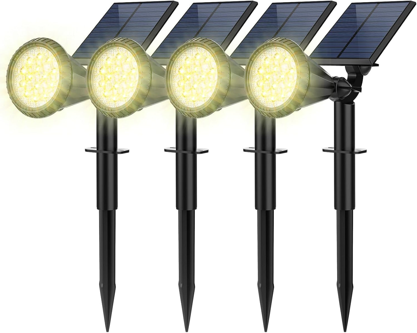 Solar Spot Lights Outdoor for Yard - 4 Pack Landscape Lighting