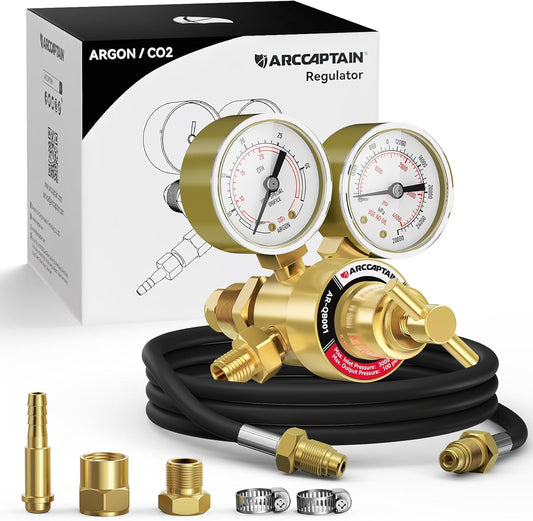 ARCCAPTAIN Argon CO2 Regulators with 8.2FT Welding Hose