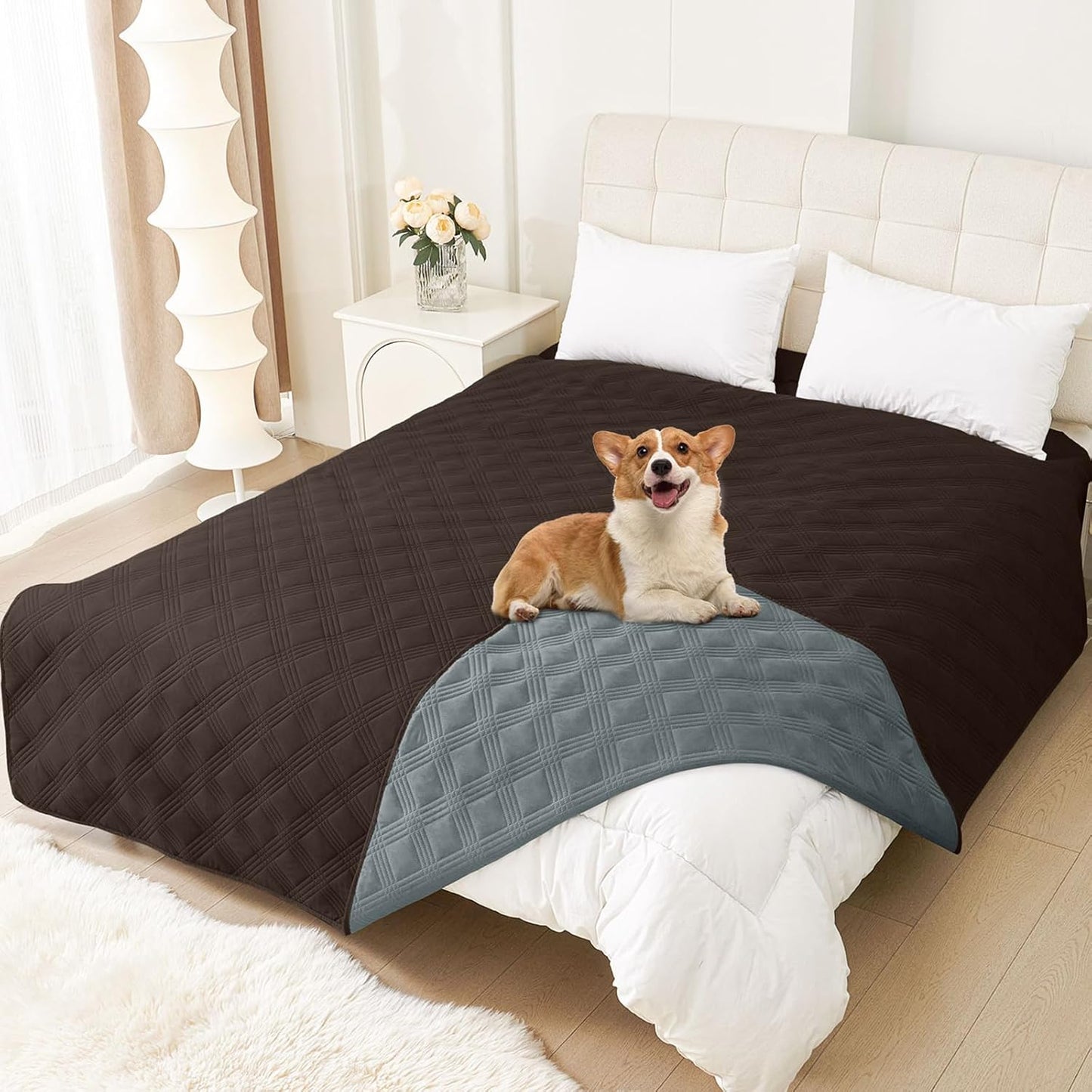 Waterproof Dog Blanket for Sofa and Bed - Reversible Pet Cover