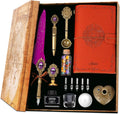 Feather Calligraphy Pen and Wax Seal Set - Complete Gift Kit