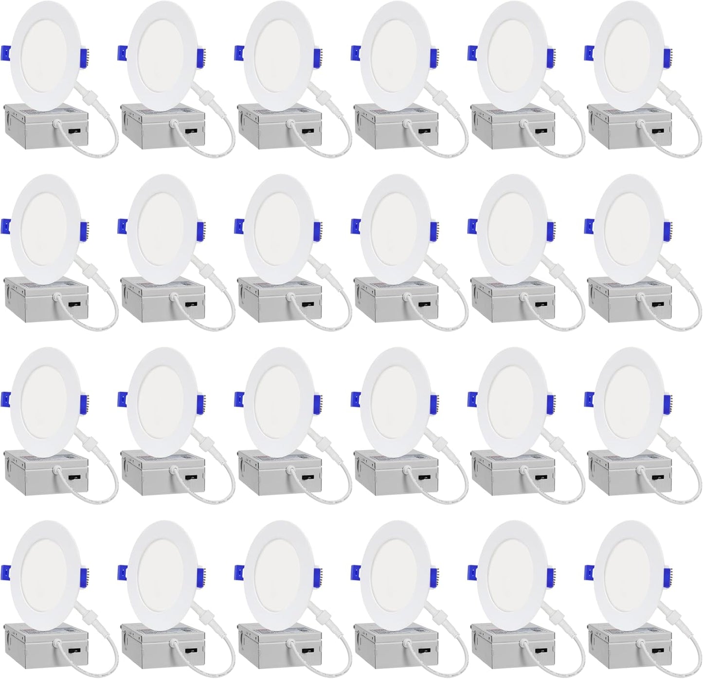 24-Pack of 4-Inch Slim LED Recessed Lights for Custom Lighting
