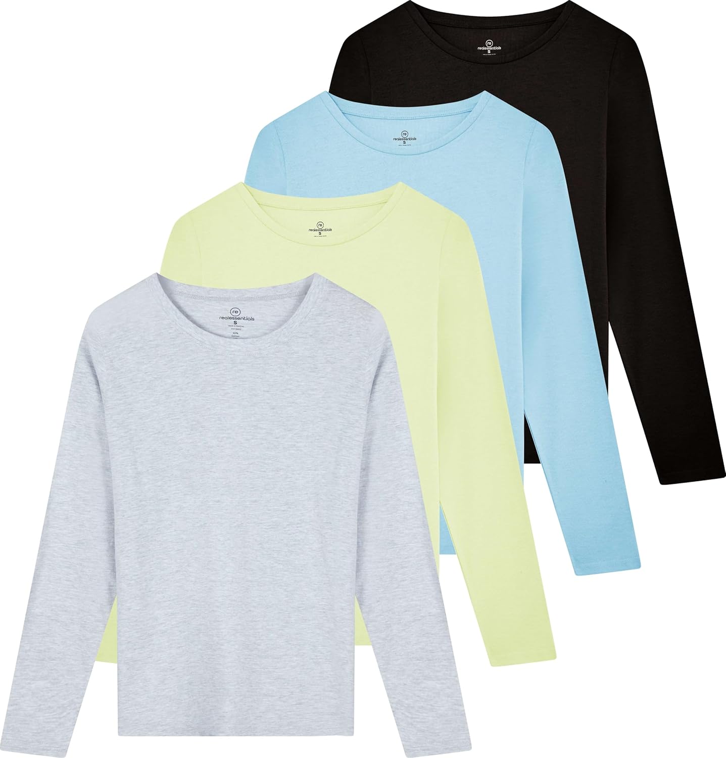 Real Essentials Women's Cotton Classic-Fit Long-Sleeve T-Shirt