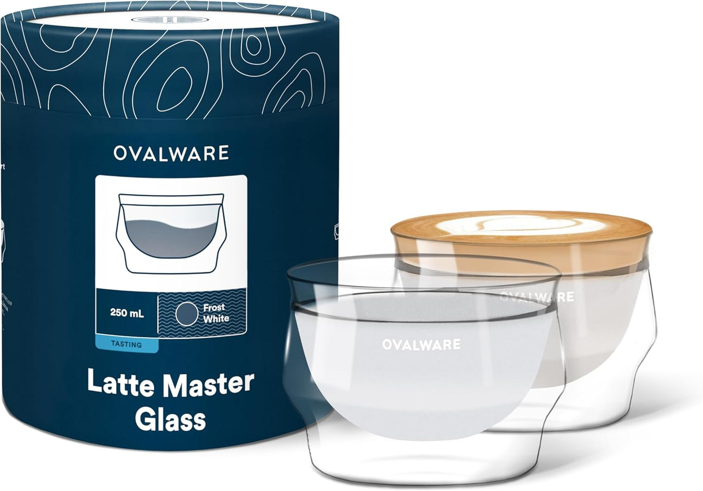 Double Wall Latte Cups for Perfect Coffee Moments - Frost White