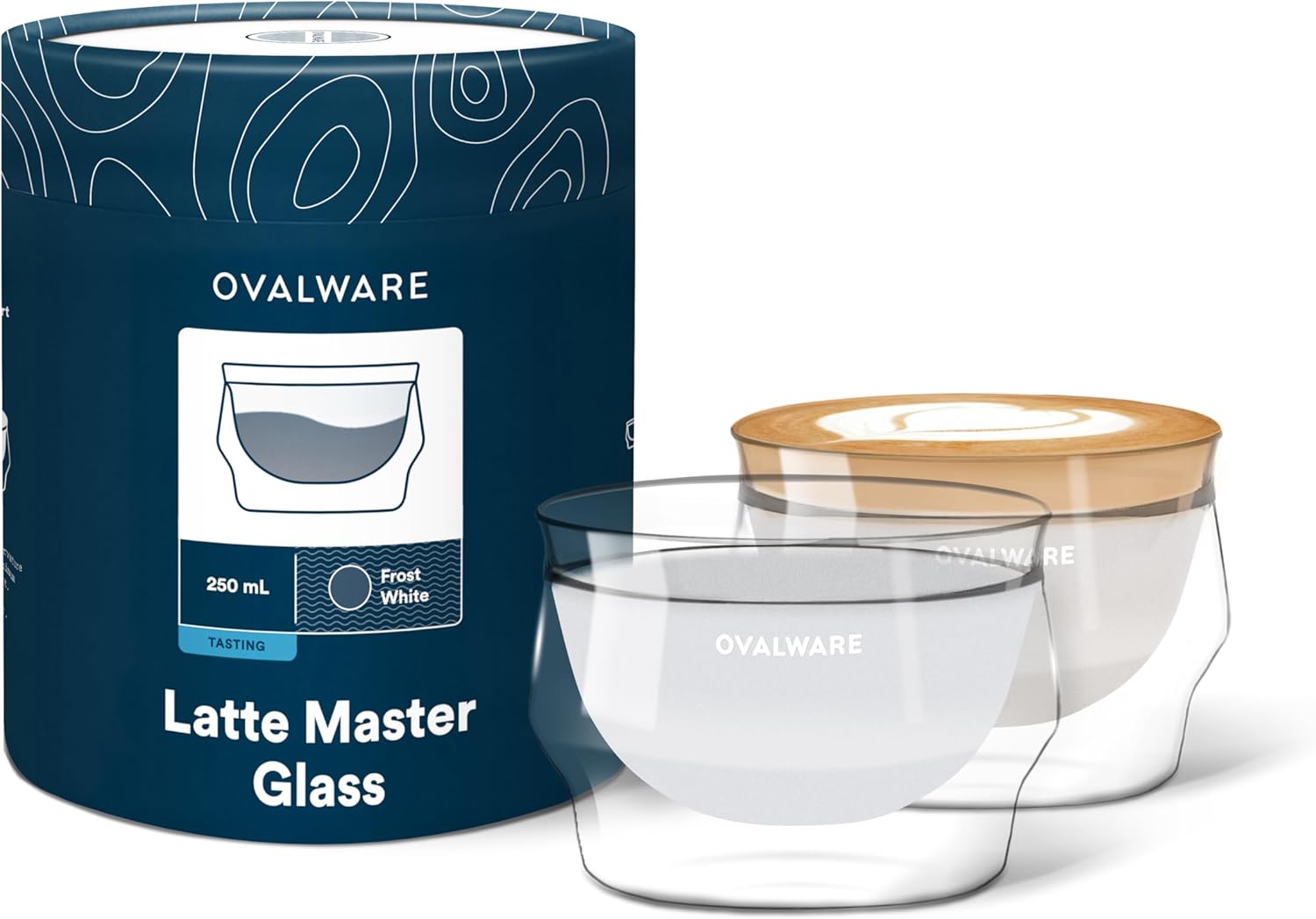 Double Wall Latte Cups for Perfect Coffee Moments - Frost White