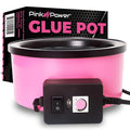 Pink Power Electric Hot Glue Pot for Crafts - Adjustable 225-400 F