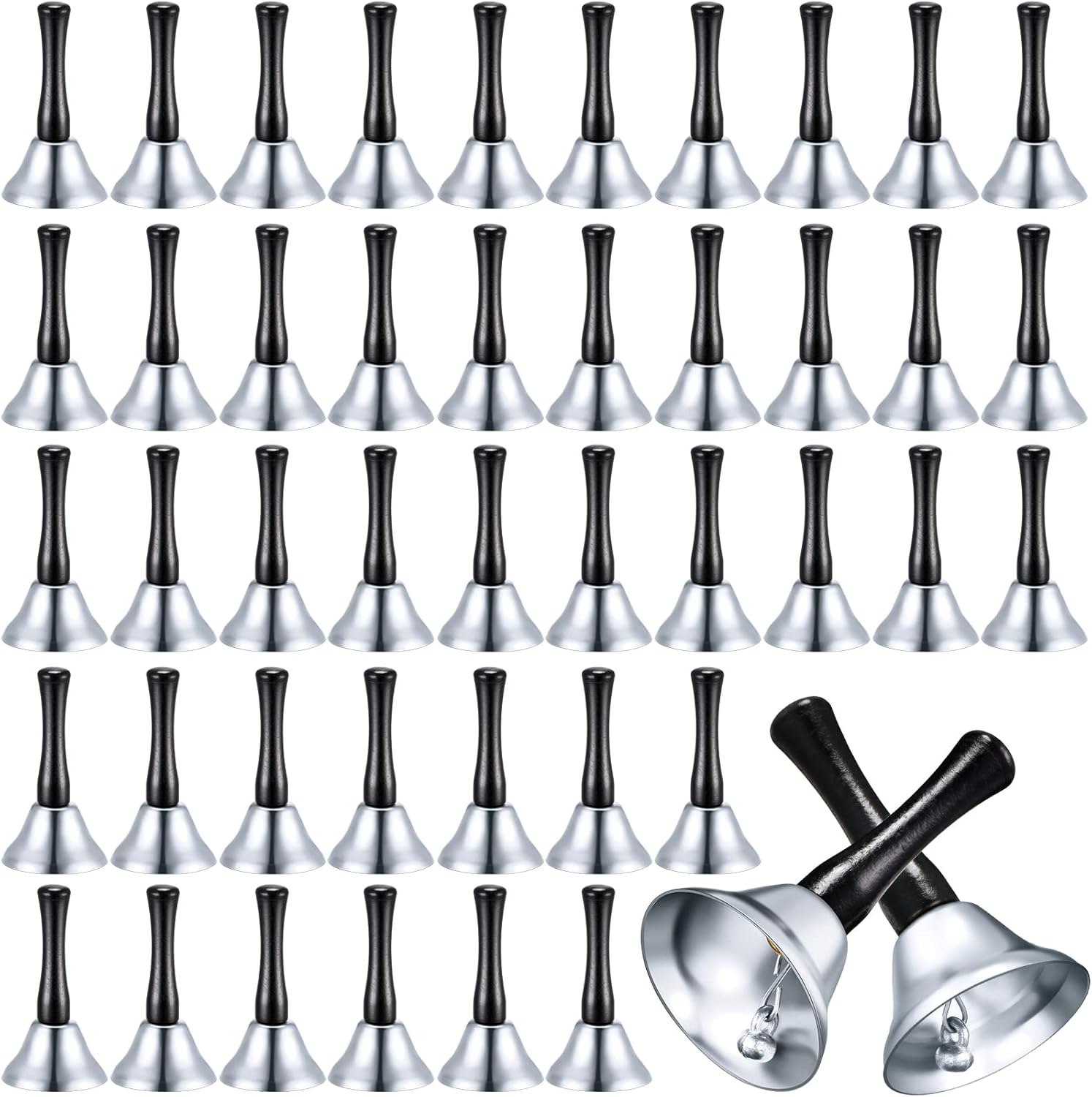 50 Pcs Loud Hand Bell Set for Events and Care Needs
