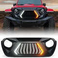 Xprite Front Grill w/LED Light for Jeep Wrangler JL JLU & Gladiator JT