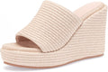 Women's Platform Wedge Sandals with Braided Jute Platform