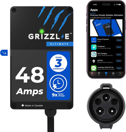 Grizzl-E 48A Ultimate Level 2 Fast EV Charger for All Vehicles