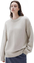 Women Cashmere Oversized Long Sleeve Pullover Sweater - Cozy Crew