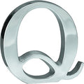 Letter Q 6-Inch Polished Aluminum Letter - KINDWER