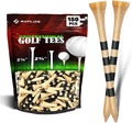 SAPLIZE Bamboo Golf Tees Pack - Stable & Reliable, 4 Sizes, Natural/White