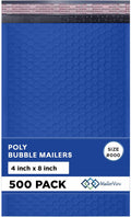 Royal Blue Small Bubble Mailers 4x8 in - Thick Padded 500 Pack