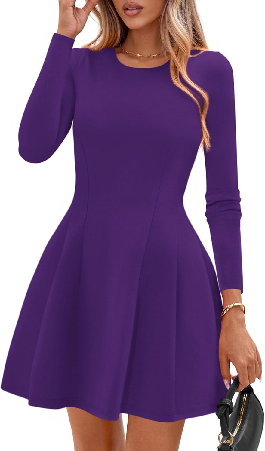 PRETTYGARDEN Long Sleeve Mini Dress for Women - Fall Style