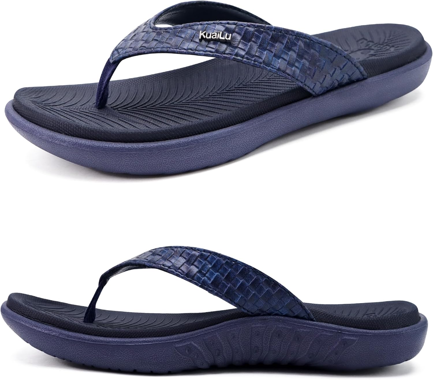 KuaiLu Womens Flip Flops with Arch Support for Summer Comfort