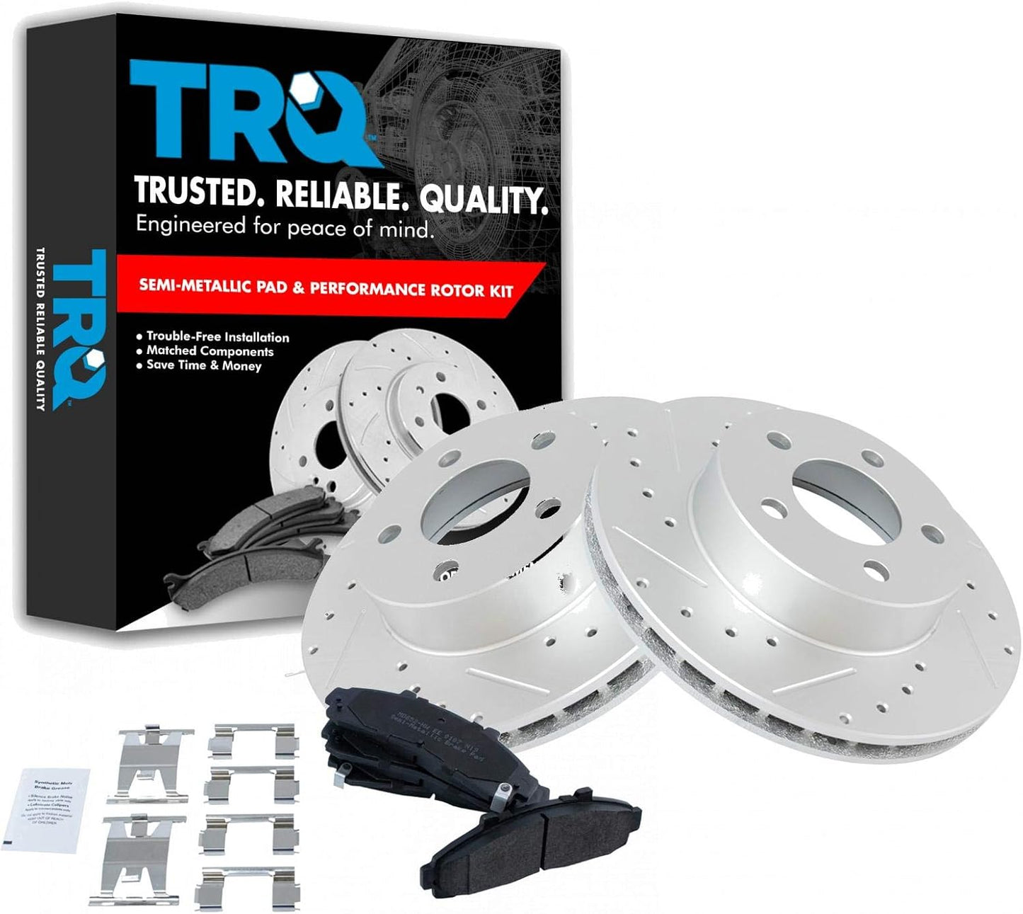 TRQ Front Brake Pad & Rotor Kit for Ford Explorer & Ranger