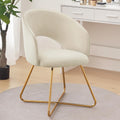 Furniliving Velvet Vanity Chair with Curved Back for Comfort