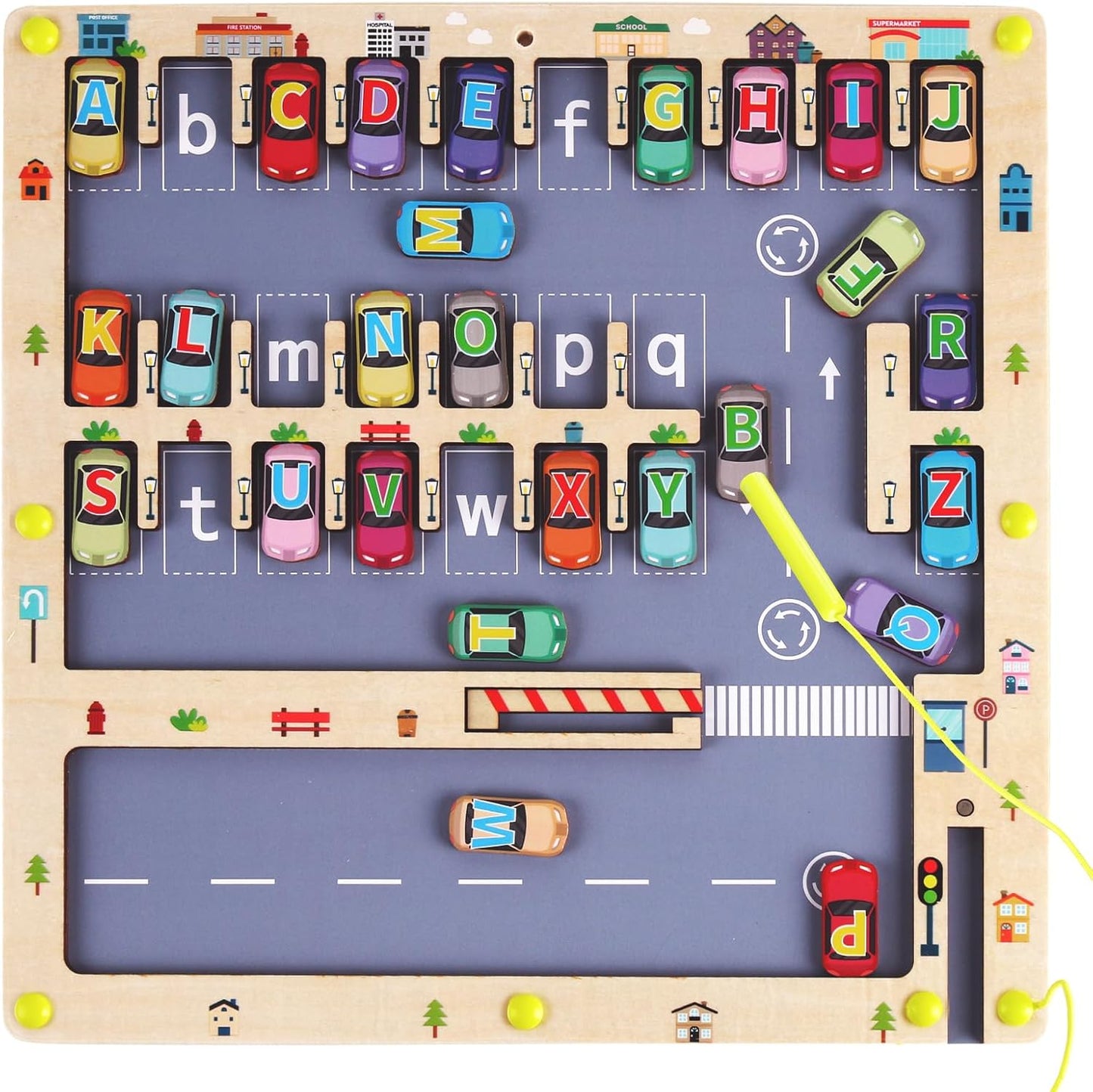 Montessori Magnetic Alphabet Maze - Boosts Motor Skills